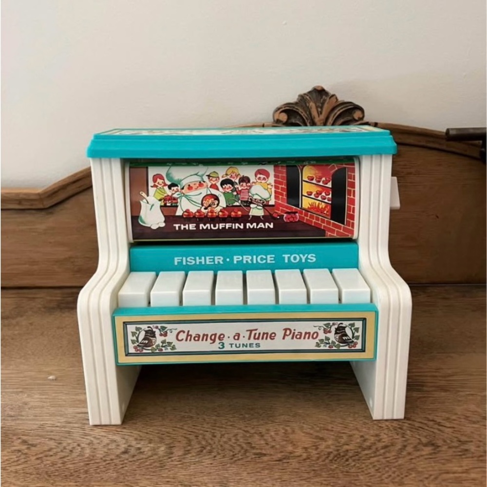 Fisher-Price Change-a-Tune Piano - Blue and White